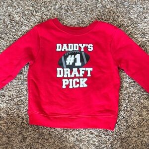 Garanimals Red Sweatshirt - Daddy's #1 Draft Pick